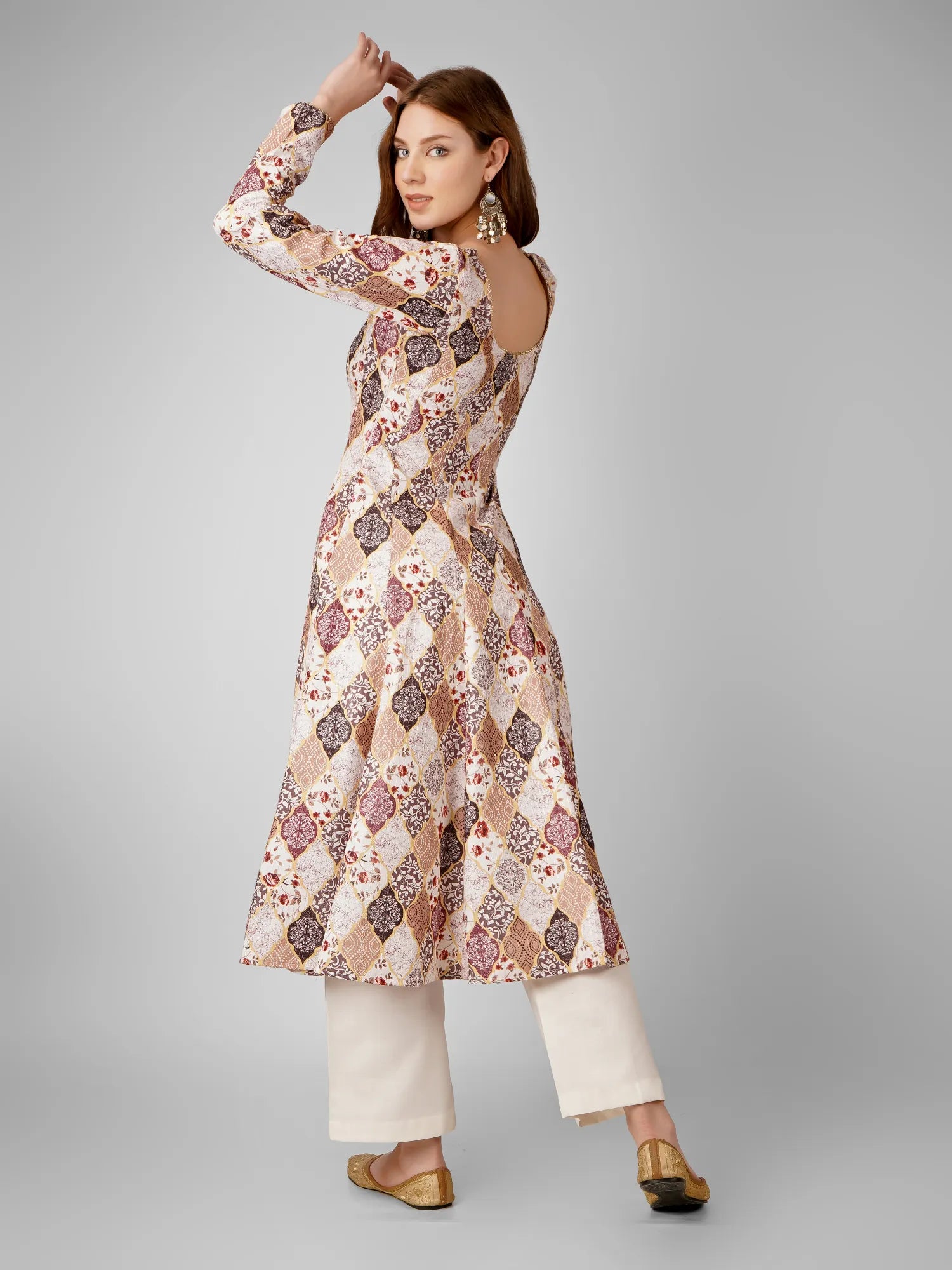 Printed Anarkali  Dress Set