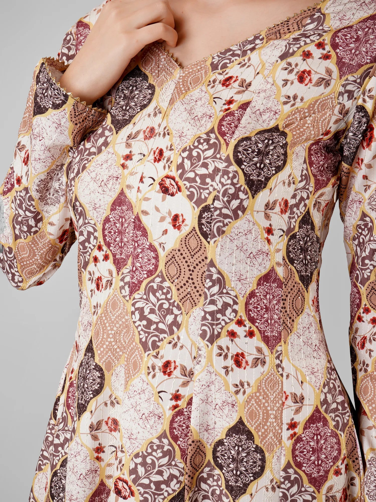 Printed Anarkali  Dress Set