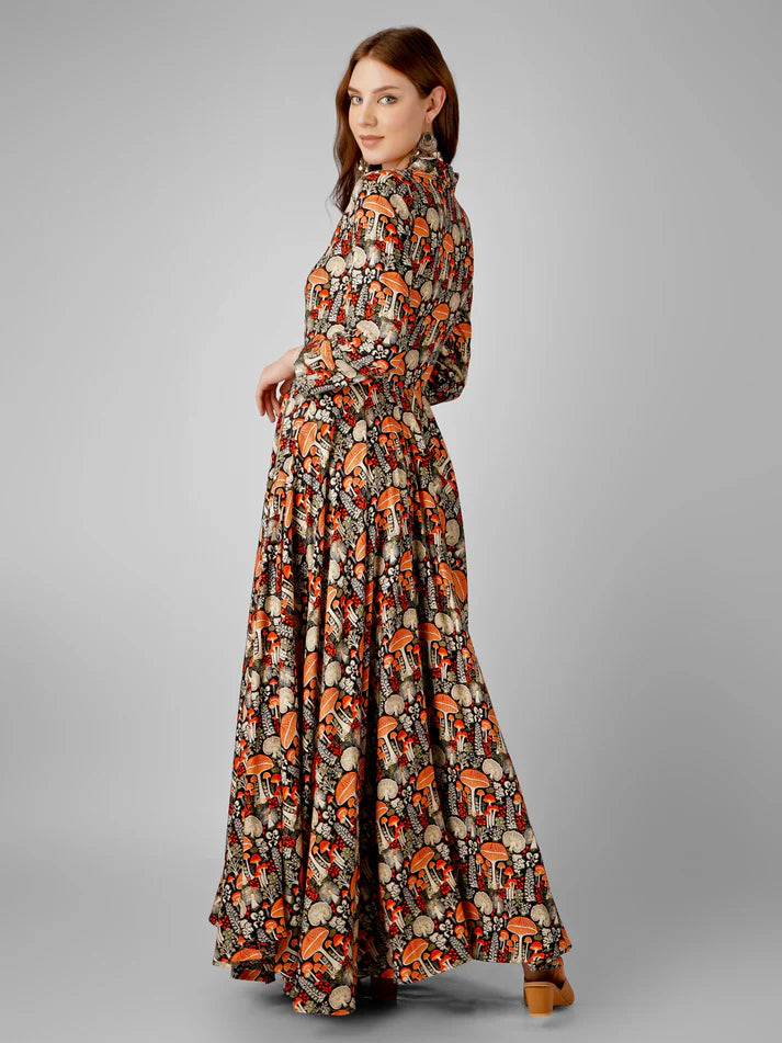 Modern Blossom Anarkali Gown