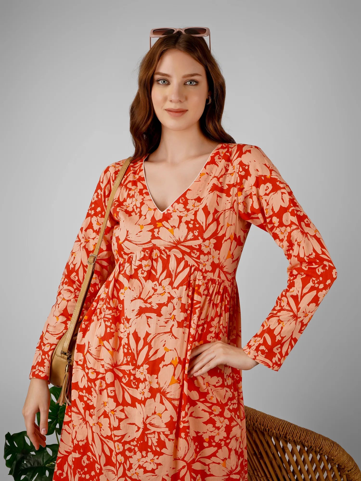 Crimson Petal Kurti Dress