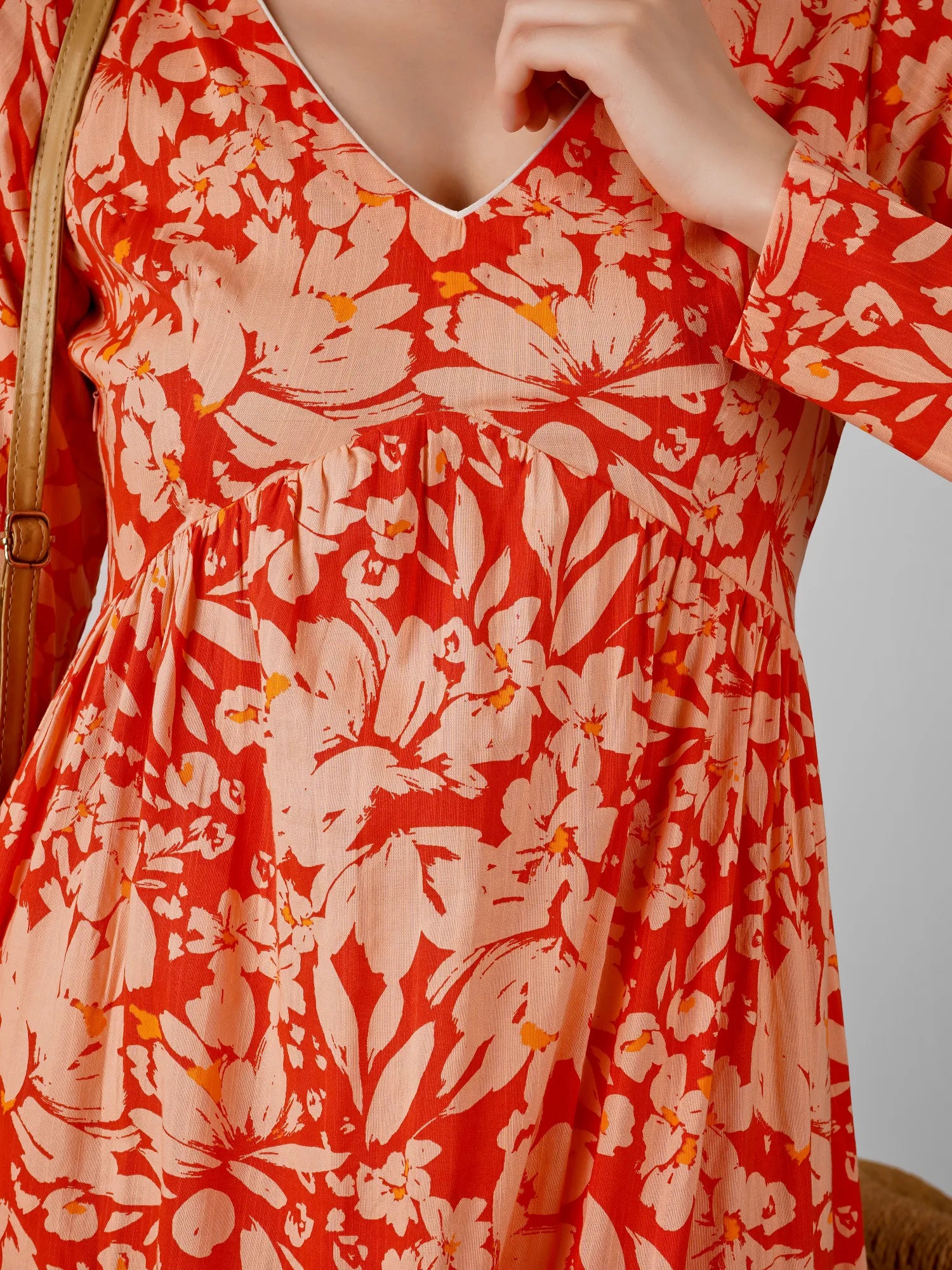 Crimson Petal Kurti Dress