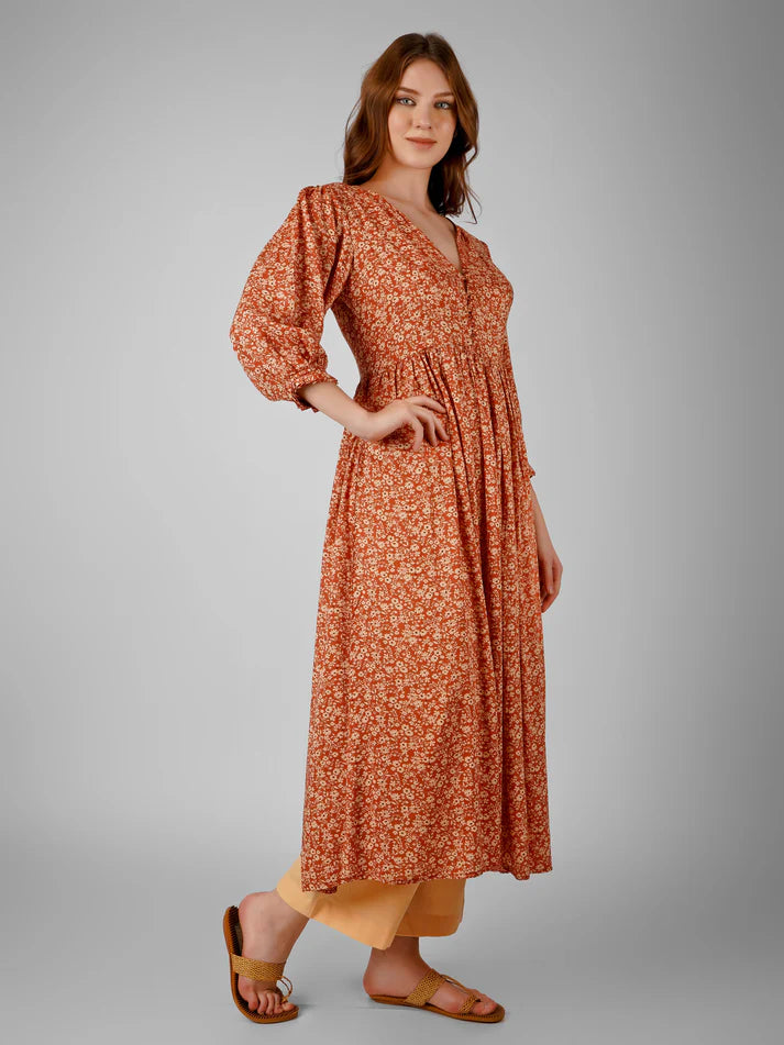 Autumn Blossom Kurti Set