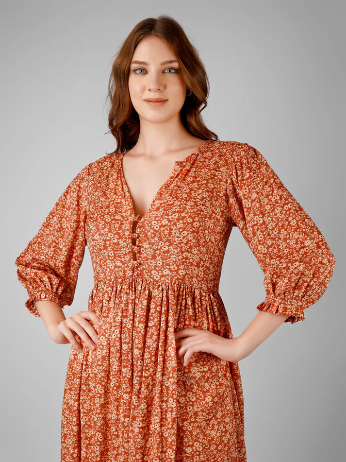 Autumn Blossom Kurti Set