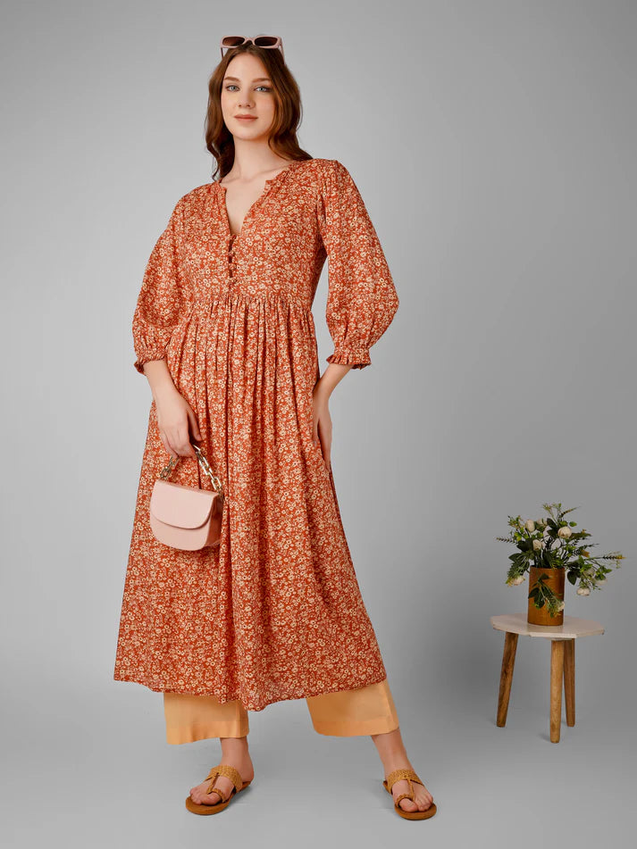 Autumn Blossom Kurti Set